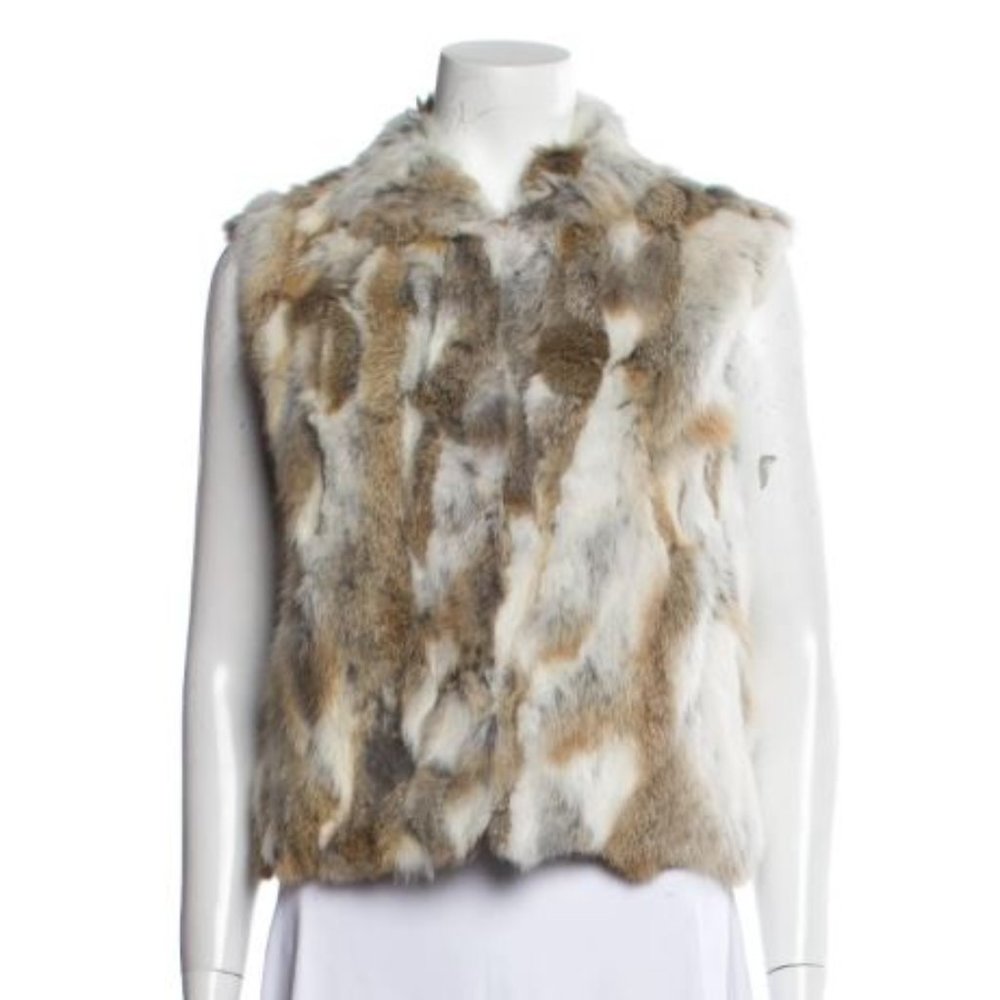Adrienne Landau Rabbit Fur Vest